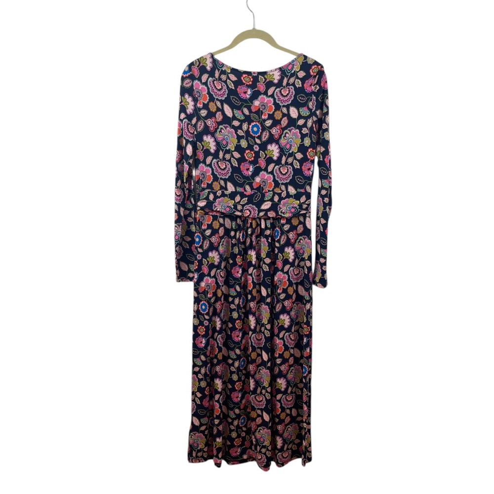 Boden Evelyn Floral Jersey Midi Long Sleeve Dress Boho Whimsy Cottage Sz 6R - Picture 7 of 12